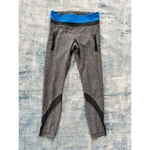 Lululemon Heathered Black Lakeside Blue Deep Coal Inspire Tight II (Mesh) 6